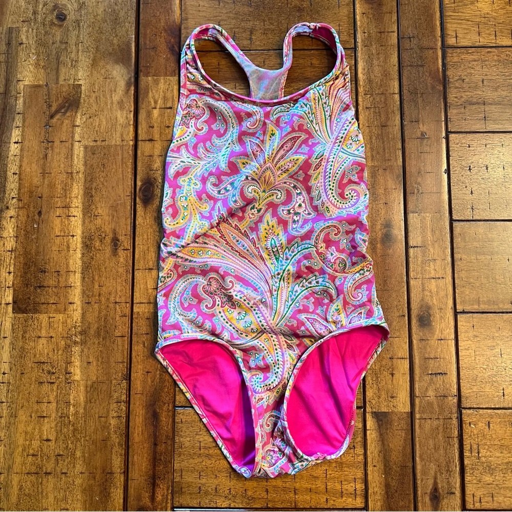 Size 6 Girl’s Zimmerman Pink Paisley One-Piece Swimsuit